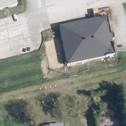 Terrain de volleyball — aerial view