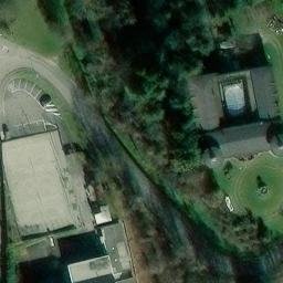 Sand Volleyball Court in Albino, BG — aerial view