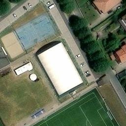 Sand Volleyball Court — aerial view