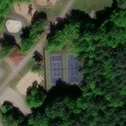 Mirabel Beach Volleyball Court — aerial view
