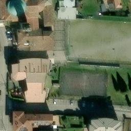 Volleyball Court near Scanzorosciate — aerial view