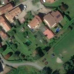 Volleyball Court near Castelletto sopra Ticino — aerial view