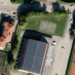 Sand Volleyball Court — aerial view