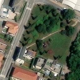 Volleyball Court near Besana in Brianza — aerial view