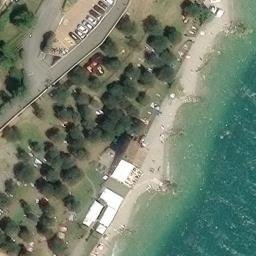 Sand Volleyball Court — aerial view