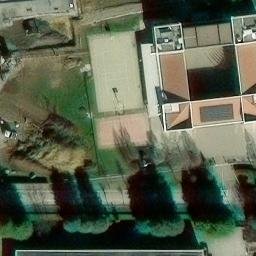 Volleyball Court near San Paolo d'Argon — aerial view