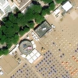 Sand Volleyball Court — aerial view