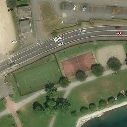Sand Volleyball Court — aerial view