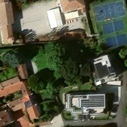 Volleyball Court near Castelfranco Veneto — aerial view