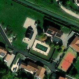 Volleyball Court near San Donà di Piave — aerial view