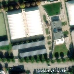 Sand Volleyball Court — aerial view