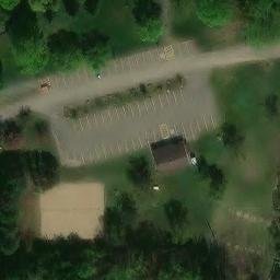 Glenwood Beach Volleyball Court #4 — aerial view