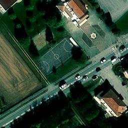 Volleyball Court near San Donà di Piave — aerial view