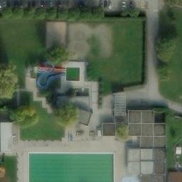 Sand Volleyball Court — aerial view