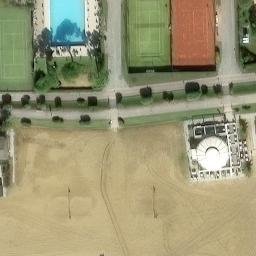 Sand Volleyball Court — aerial view
