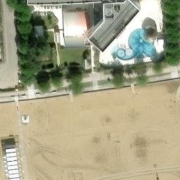 Sand Volleyball Court — aerial view