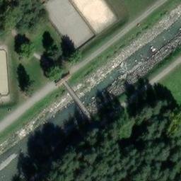 Terrain de beach-volley — aerial view