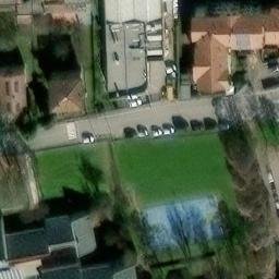 Volleyball Court near Capriate San Gervasio — aerial view