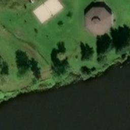 Hawkesbury Beach Volleyball Court — aerial view