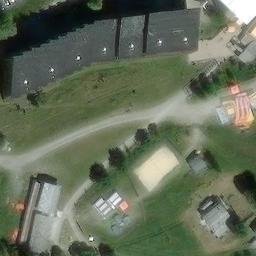 Sand Volleyball Court — aerial view