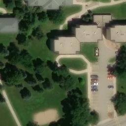 Morris Beach Volleyball Court #1 — aerial view