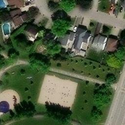 Sainte-Rose Beach Volleyball Court #1 — aerial view