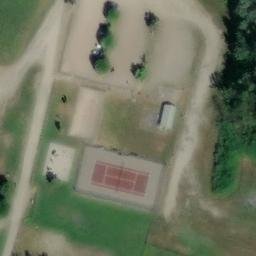 Terrain de volleyball ou badminton — aerial view