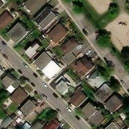 Montréal-Nord Beach Volleyball Court — aerial view