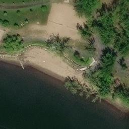 Le Vieux-Longueuil Beach Volleyball Court #3 — aerial view