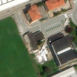 Sand Volleyball Court — aerial view