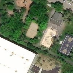 Mercier–Hochelaga-Maisonneuve Beach Volleyball Court — aerial view