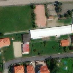 Volleyball Court near Cossato — aerial view