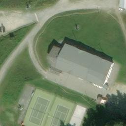 Volleyball Court near La Plagne-Tarentaise — aerial view