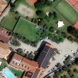Sand Volleyball Court — aerial view