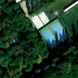 Sand Volleyball Court — aerial view