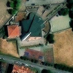 Volleyball Court near Brugherio — aerial view