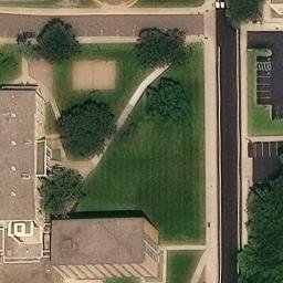 Sand Volleyball Court in Saint Cloud, MN — aerial view