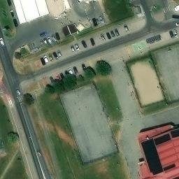 Sand Volleyball Court — aerial view