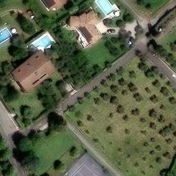 Volleyball Court near Montinelle — aerial view