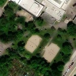 Rosemont–La Petite-Patrie Beach Volleyball Court #1 — aerial view
