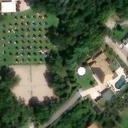 Sand Volleyball Court — aerial view