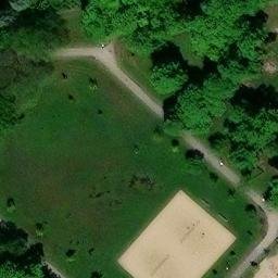 Ahuntsic-Cartierville Beach Volleyball Court #1 — aerial view