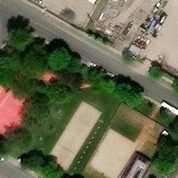 Ville-Marie Beach Volleyball Court #2 — aerial view