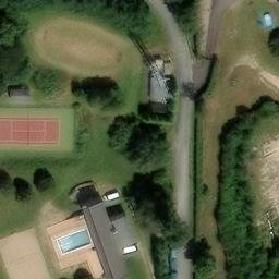 Sand Volleyball Court — aerial view