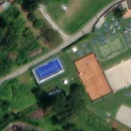 Sand Volleyball Court — aerial view