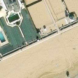 Sand Volleyball Court — aerial view