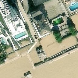 Sand Volleyball Court — aerial view