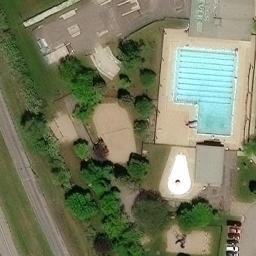 Saint-Lambert Beach Volleyball Court #1 — aerial view