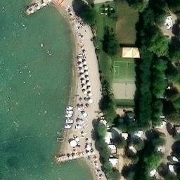 Sand Volleyball Court — aerial view