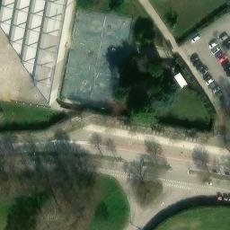 Sand Volleyball Court in Mirano, VE — aerial view